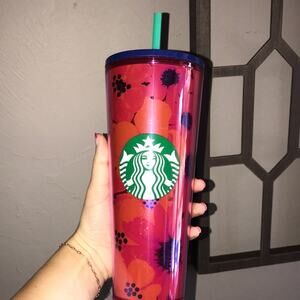 NWT Starbucks Floral Tumbler